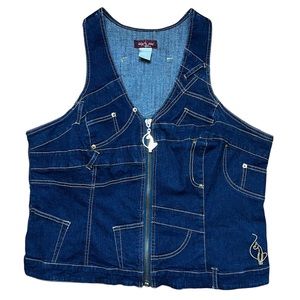 SOLD Vintage Baby Phat Patchwork Denim Zip Top
